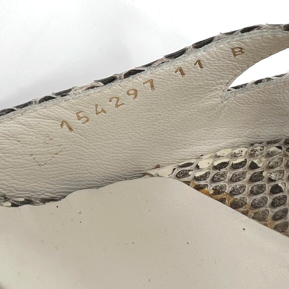 Gucci Snakeskin Bow Sandals 11B (Vintage) High Heel Open Toe - Picture 7 of 10